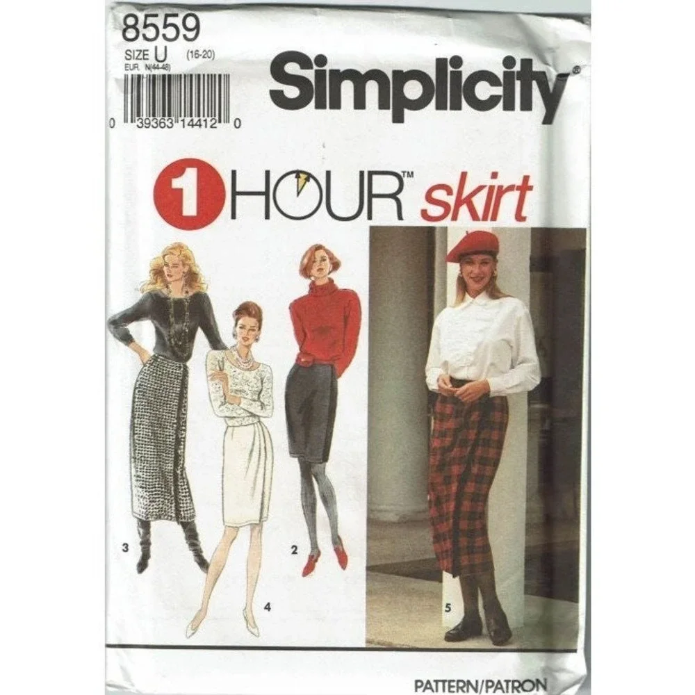 Simplicity Sewing Pattern 8559‎ Skirts Misses Size 16-20